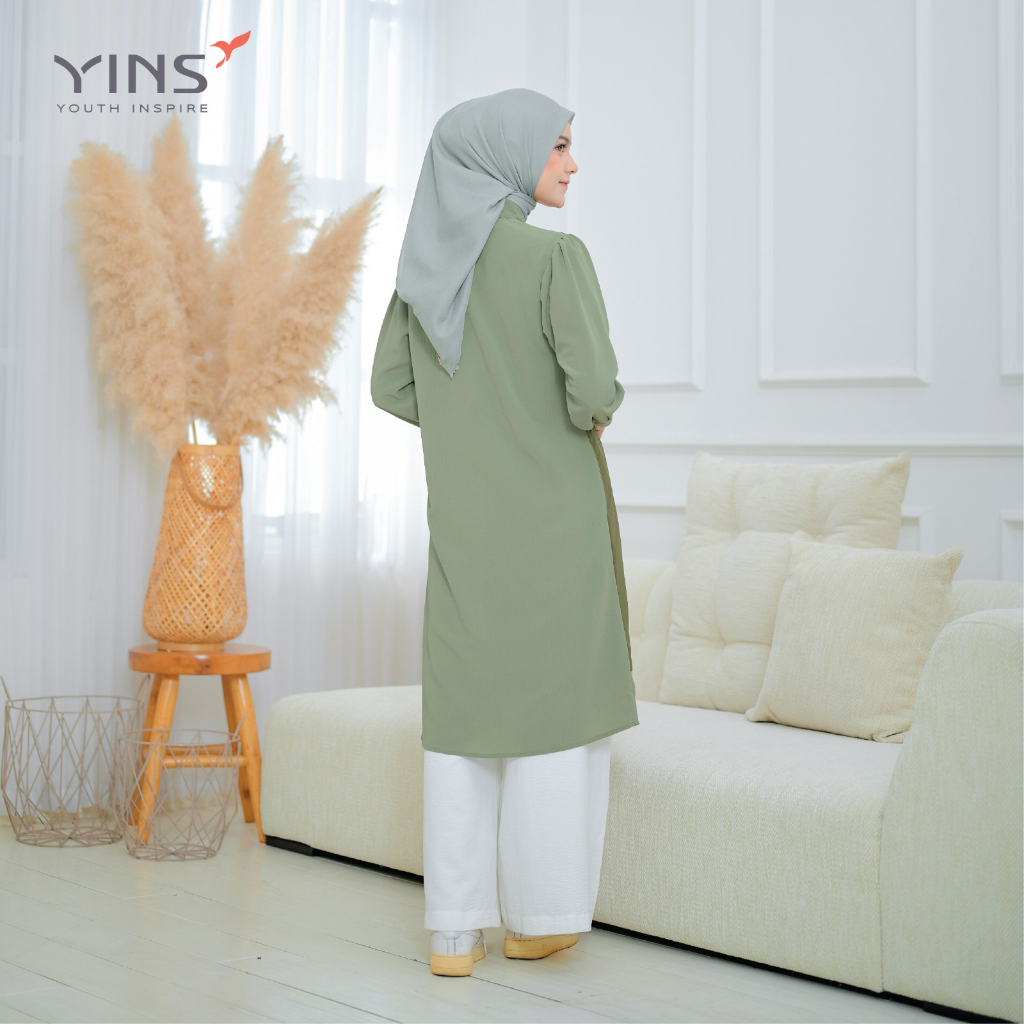 Inspire ITU 92  Bahan Youryu mix Carina Tunik Casual OOTD Kekinian Simple Elegant BISA COD