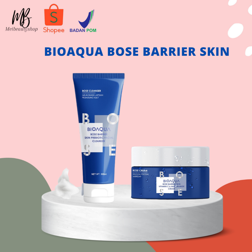 BIOAQUA Bose Barrier Skin Vitamin C &amp; Niacinamide Cream|Skin Prebiotic Facial Cleanser 100G