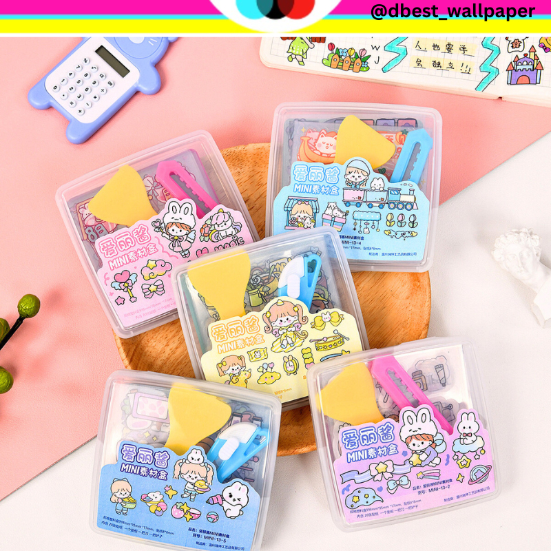 

1 SET ALAT JOURNALING MOTIF KARTUN MOMO FREE BOX STICKER CUTTER CUTTING PAD SHOVEL (PERATA STIKER) @dbestwallpaper