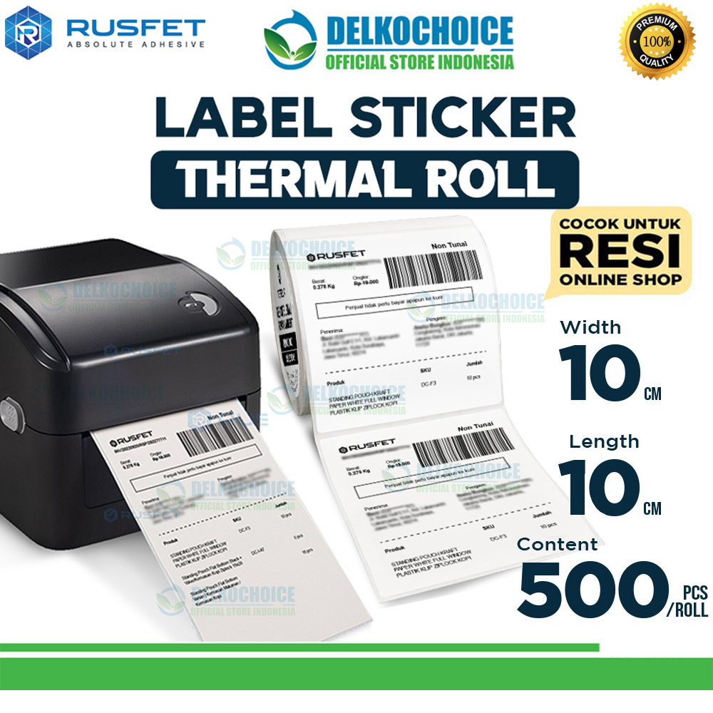 

Label Thermal Sticker Roll 500pcs Barcode Resi Online Shop Rusfet