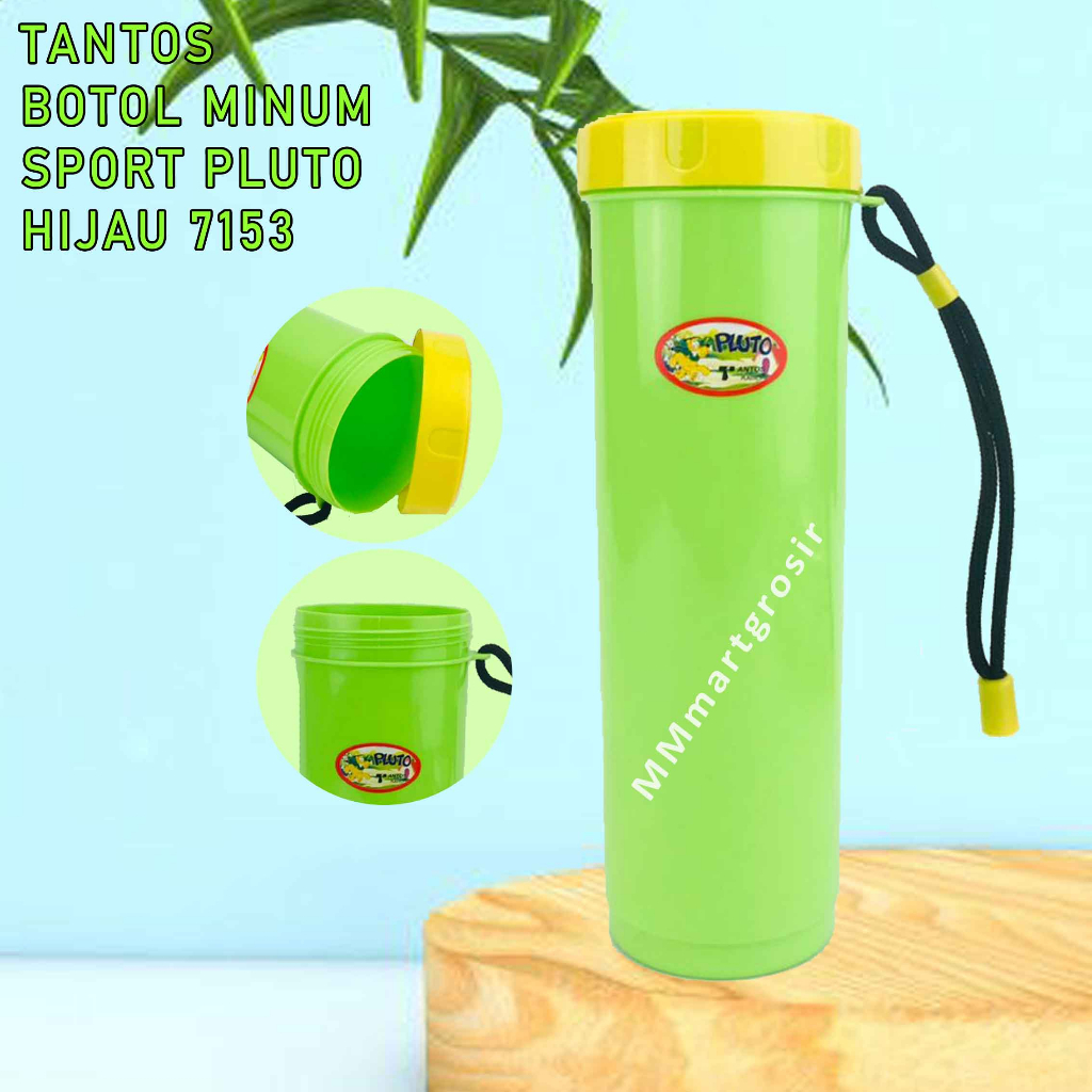 Pluto Tantos plastics / Botol minum sport Pluto/  Botol plastik / Warna Hijau / 600 ml