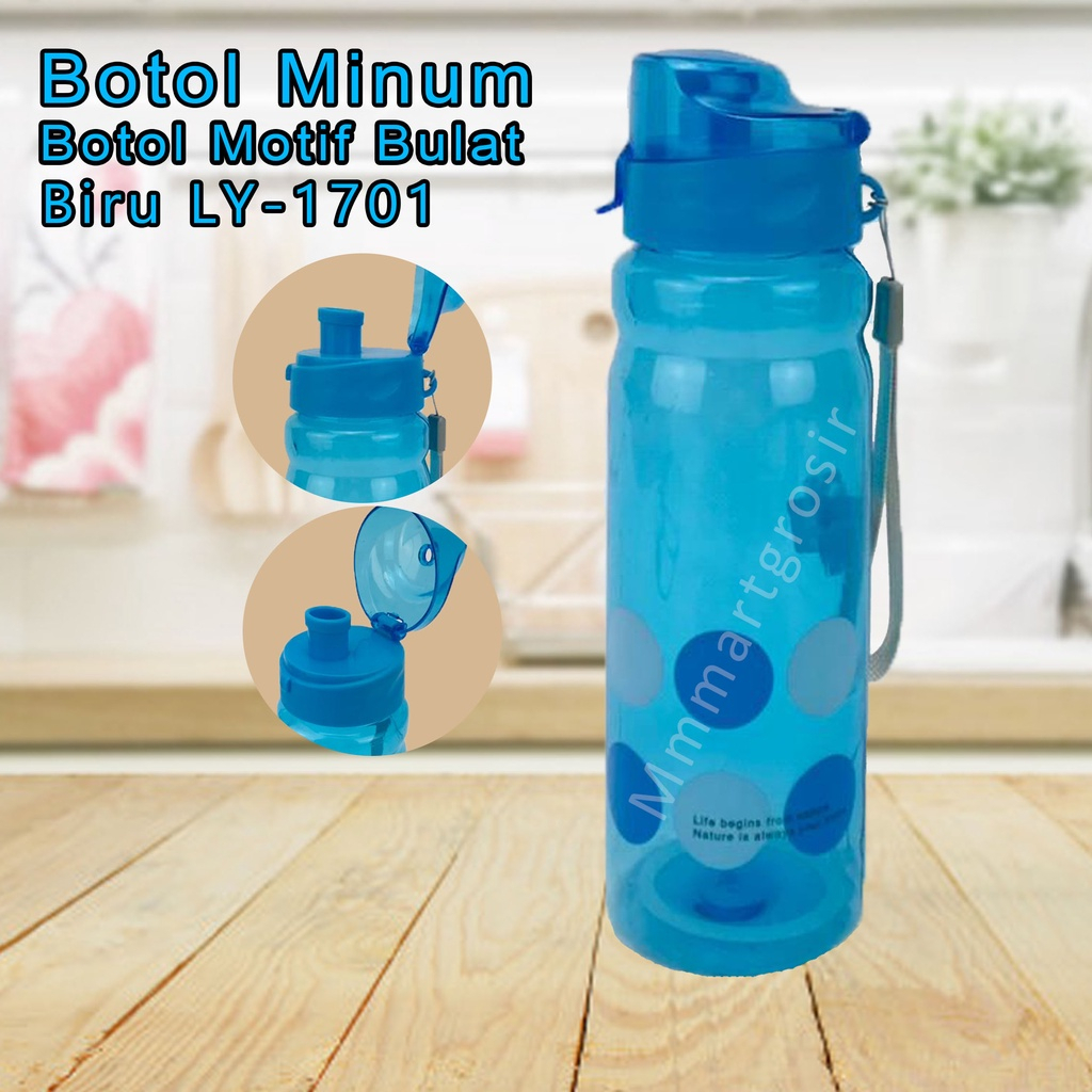 Botol Minum / Botol Plastik / Motif Alpokadot / 600ml / LY-1701