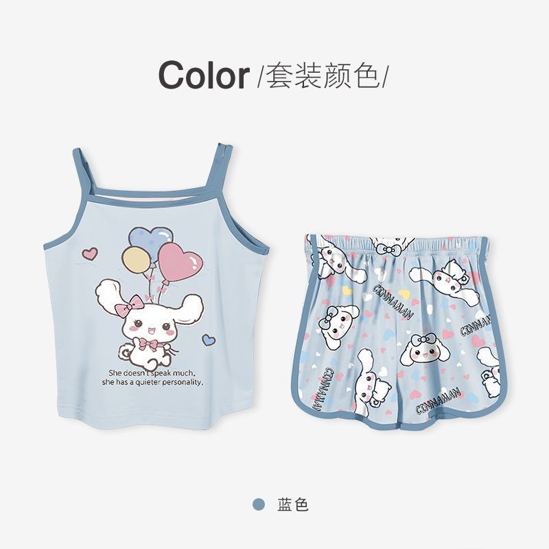 （100% KARTUN) NEW SUMMER BAJU ANAK SANRIO CINAMOROLL KUROMI MELODY / BAJU SANTAI ANAK