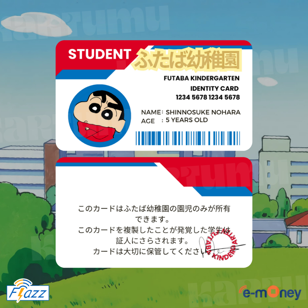 [KARTUMU] KARTU E-MONEY MANDIRI / FLAZZ BCA GEN 2 CRAYON SHINCHAN STUDENT CARD