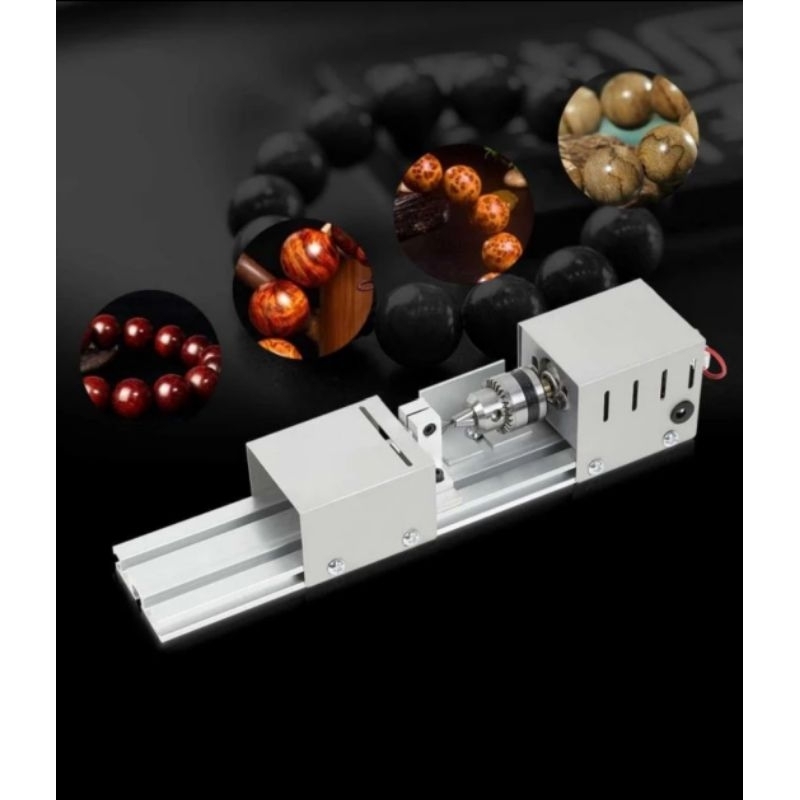 Mesin bubut mini, mini lathe lengkap aksesoris