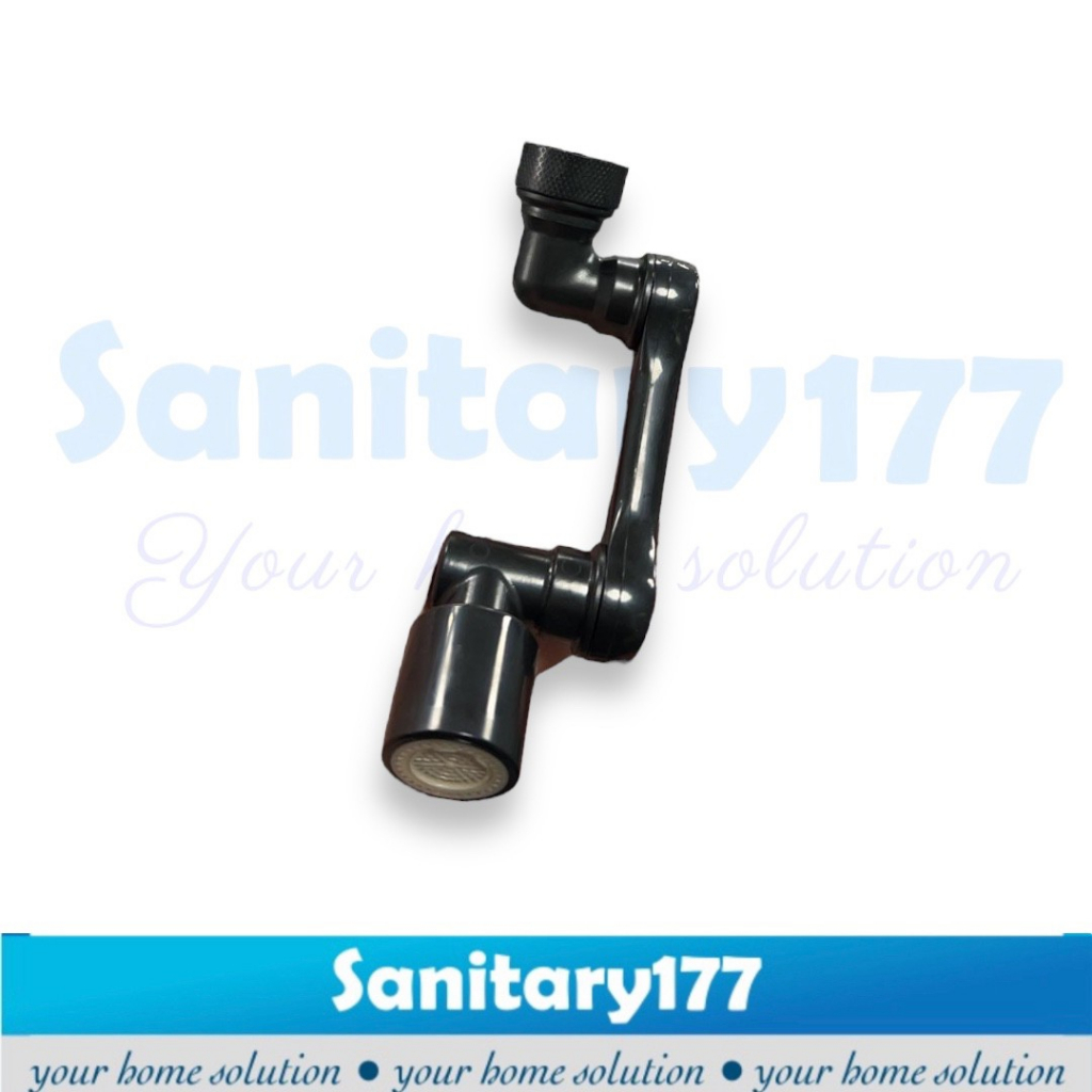 Sambungan Kepala kran air filter putar 1080 hitam crom-head aerator adapter adaptor extension extender kran sink dapur bathtub washtafel 2 model air