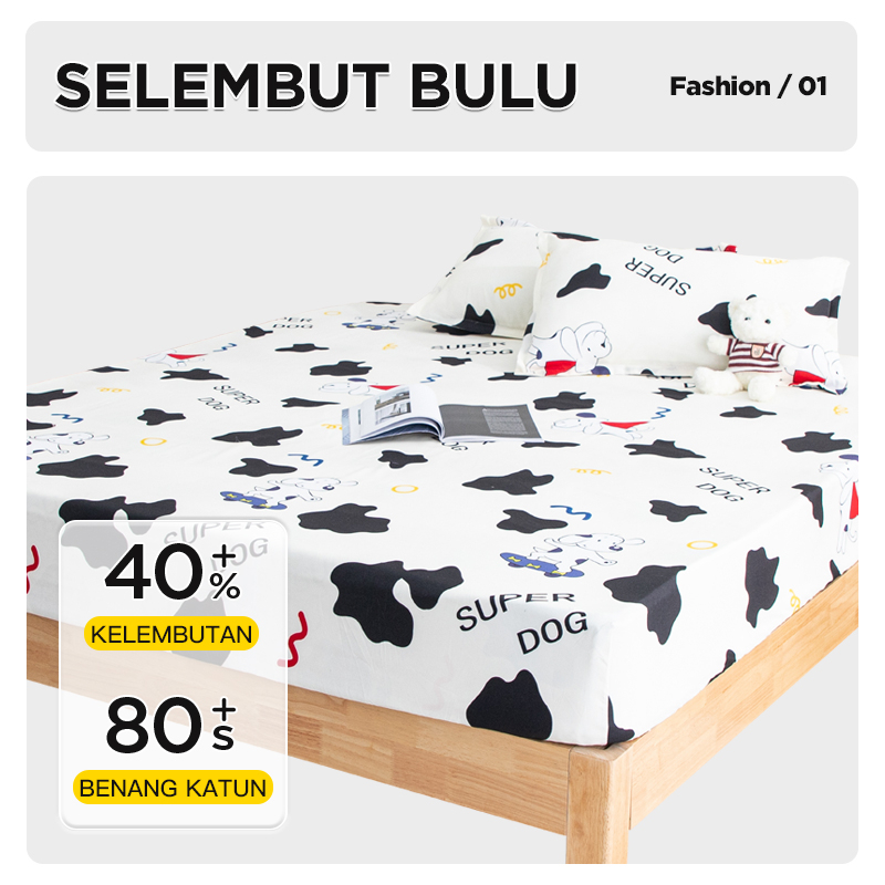 Sprei Motif Aesthetic Motif Lucu Ukuran 120x200CM Dengan Sarung Bantal NTSJT