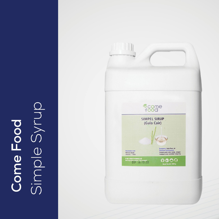 

Ay00! Comefood Simple Syrup Gula Putih Cair / Tangmi Mixue 3kg Halal Mui