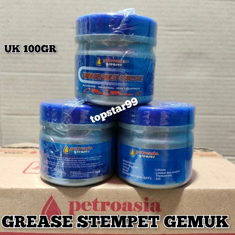 Grease Multi Purpose Gemuk Stempet Petroasia Warna Biru 100gr Pelumas Multifungsi Serbaguna