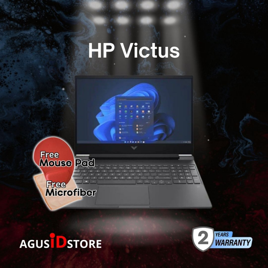 LAPTOP GAMING HP VICTUS 15 fa0161TX / CORE i5 12450H RTX 3050 / RAM 16GB SSD 512GB / 15 INCH IPS 144Hz / OHS WINDOWS 11 - CICILAN 0%