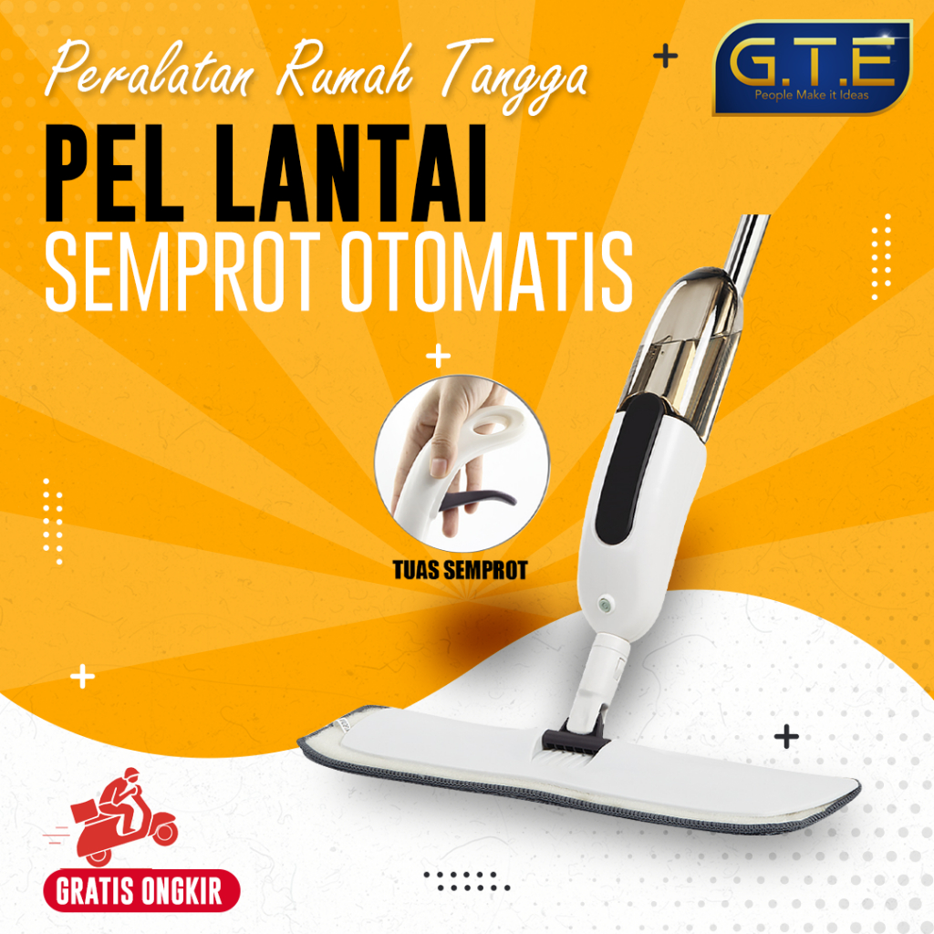 GTE | ALAT PEL LANTAI SERBAGUNA | ALAT PEL LANTAI SEMPROT | PEMBERSIH LANTAI PRAKTIS | PEL ELEKTRIK