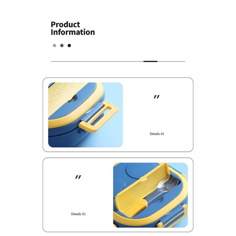 Kotak Makan Anak Stainless TEDEMEI Kids Lunch Box Set Premium Rantang Makan Kotak Makan Siang Bento