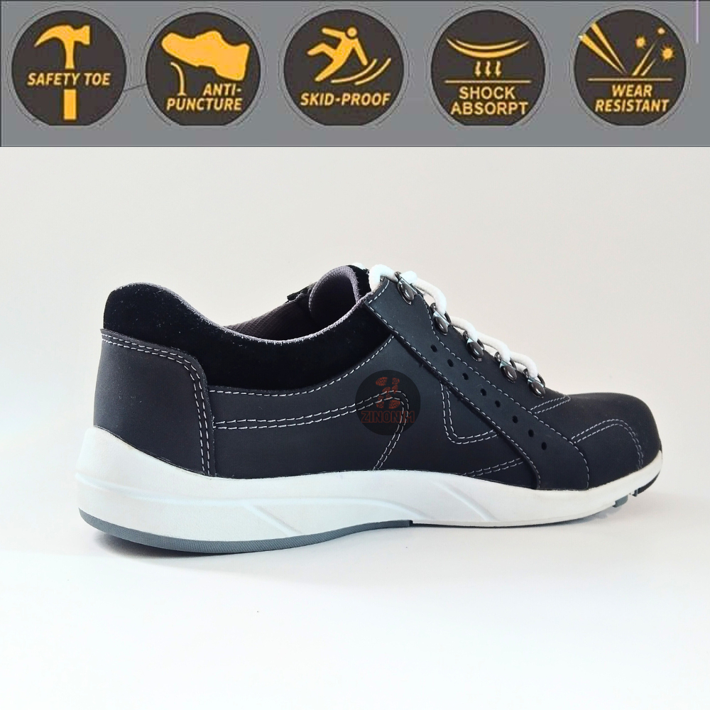 Sepatu Safety sneakers Sport Pria Sepatu Septi Model Casual Ujung Besi Anti Tusukan