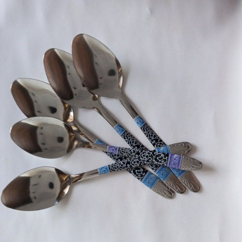 Sendok Makan Stainless Motif Batik Unik