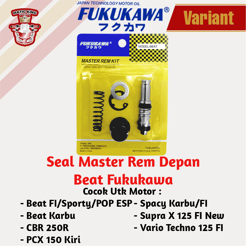 Seal Master rem kit depan Vario 125 150 ESP Genio LED New Fukukawa