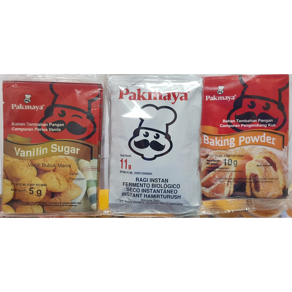 

Baking Powder / Ragi Instant / Vanilin Sugar PAK MAYA per Sachet