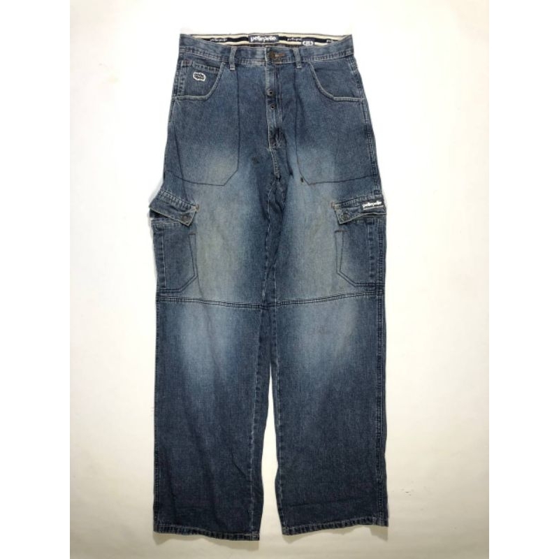 pelle pelle cargo baggy jeans