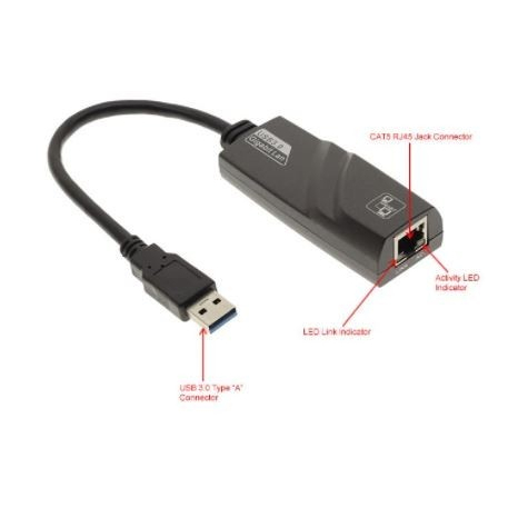 (UMU SUPPLIER) CONVERTER USB 3.0 ETHERNET ADAPTER USB 3.0 GIGABIT LAN UP TO 1000 MBPS