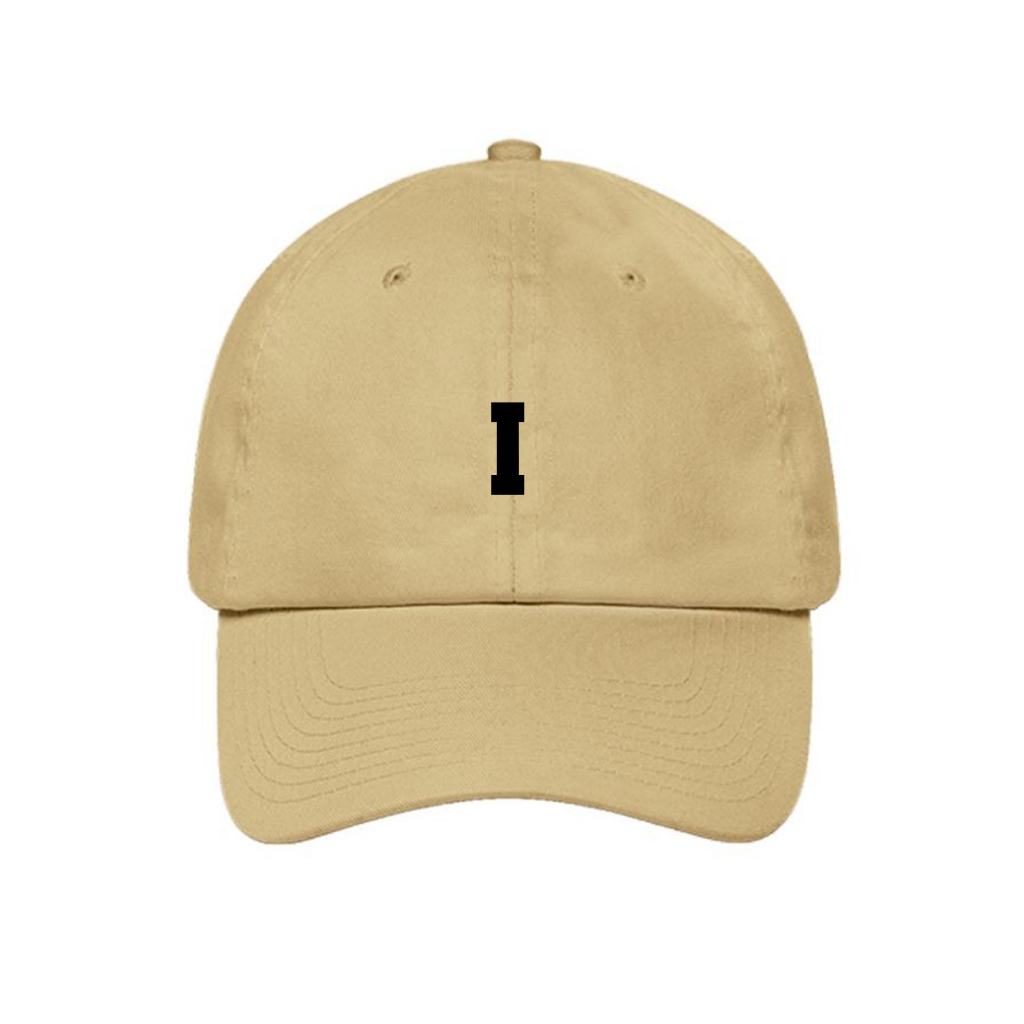 Topi Baseballcap Abjad Huruf Teks Alphabet A B C D E F G H I J K L M N O P Q R S T U V W X Y Z Cream