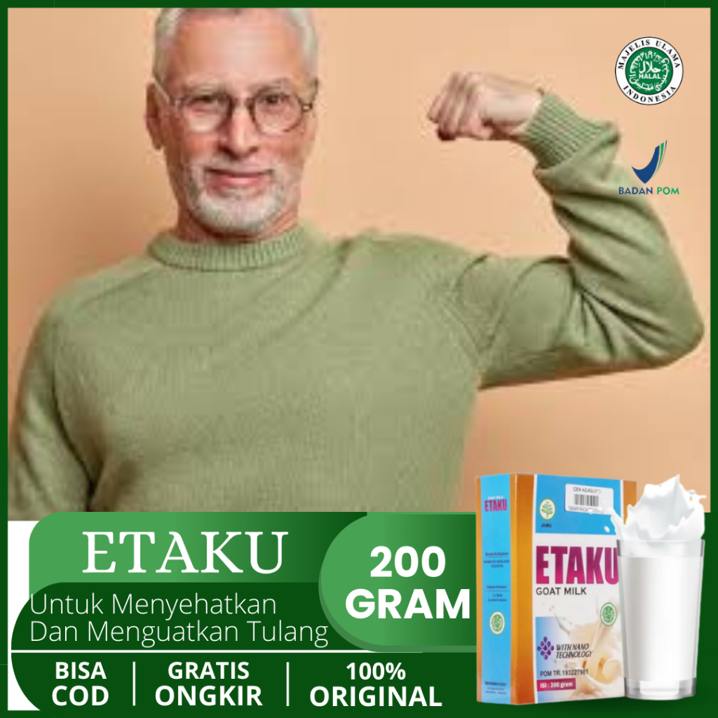 

Susu Untuk Menyehatkan Tulang, Menguatkan Tulang, Susu Untuk Tulang Dan Sendi, Mencegah Osteoporosis/Tulang Keropos, Mencegah Pengapuran Tulang, Susu Kalsium Tulang Sendi Untuk Lansia Dengan Etaku Goat Milk