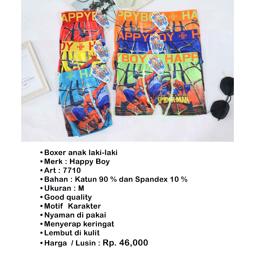 Celana Dalam Boxer Anak Cowok Bahan Spandex Rayon Premium / Celana Dalam Boxer Anak Usia 6-12 Tahun Bermotif Karakter