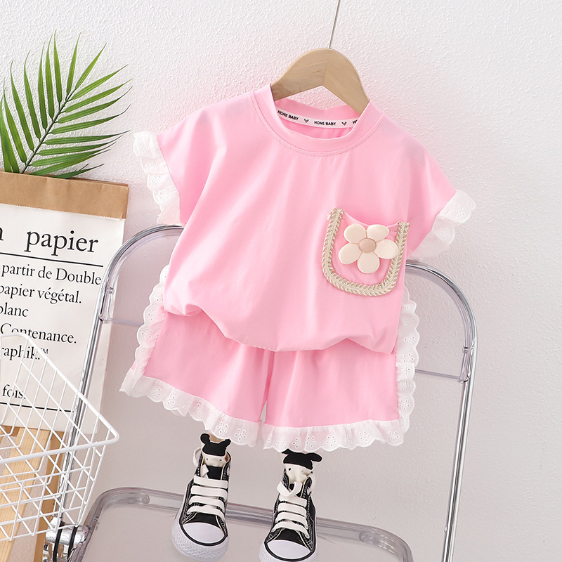 Setelan Kaos Anak Perempuan Baju Anak Import Summer Set STARLA