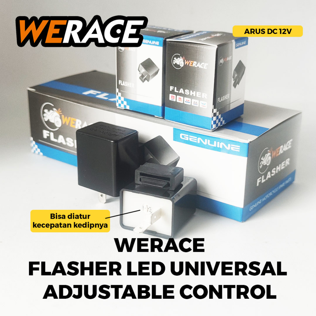 [WERACE] FLASHER LED UNIVERSAL ADJUSTABLE CONTROL CEPAT LAMBAT KEDIPAN