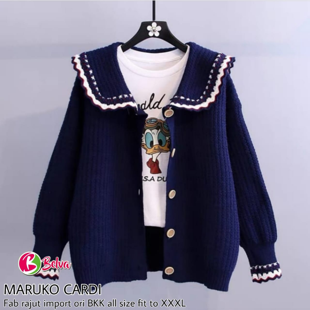 CARDI RAJUT PREMIUM / 4.10 / SAGA YOONA YOGI MARUKO / CARDIGAN WANITA ALLSIZE / FIT TO XXL / BELVA