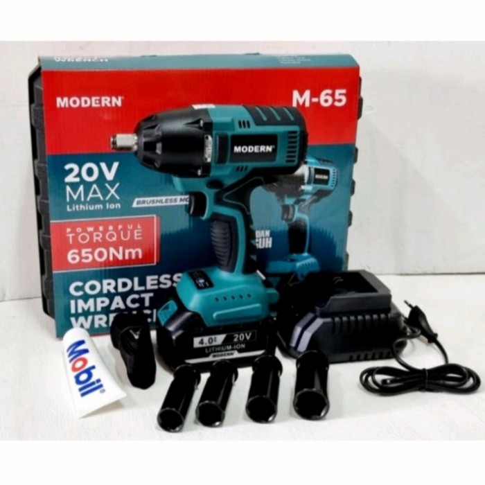 Cordless Impact Wrench M 65 MODERN Pembuka Baut Baterai M65 M-65 M 65