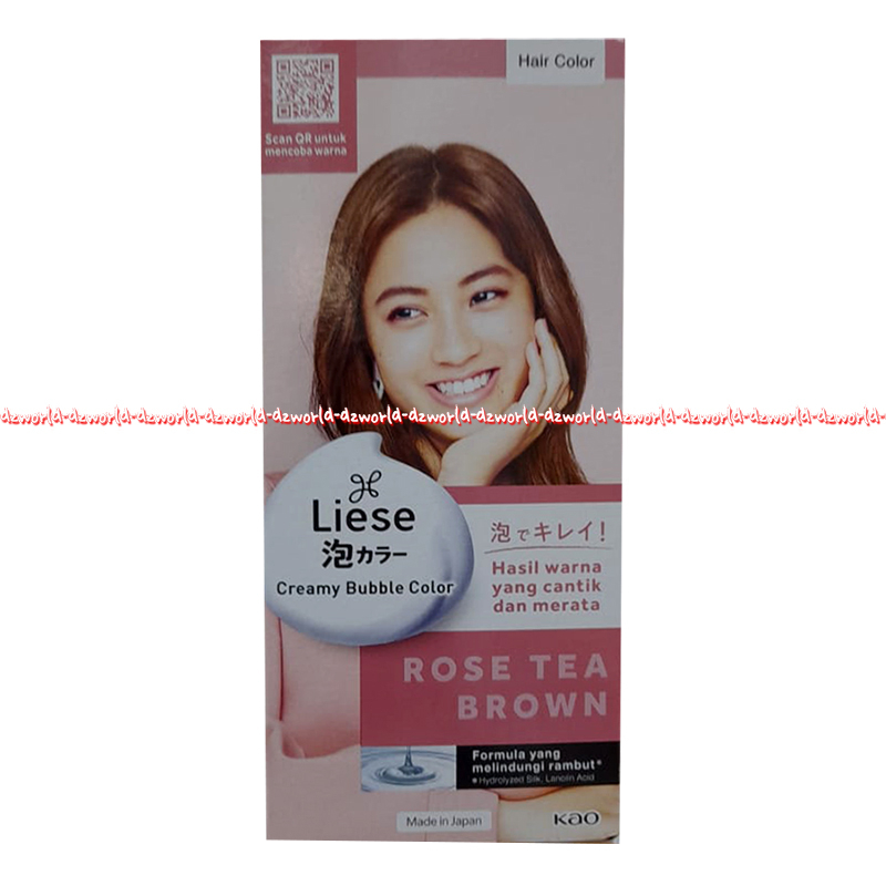 Liese Creamy Bubble Color Berry Pink Milky Beige Mint Ash Hair Color Pewarna Rambut Lisse Design Series Cat Rambut Warna Pink Coklat Susu HIjau Mentol Kao