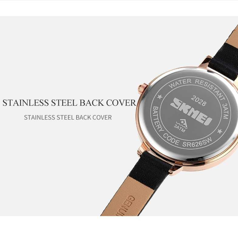 Jam Tangan Wanita Analog Watch Leather Strap Waterproof 30M Jamtangan Analog Cewek Anti Air Berkualitas