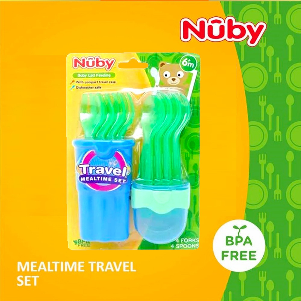 Nuby Mealtime Cutlery Travel Set - (Multi Color)