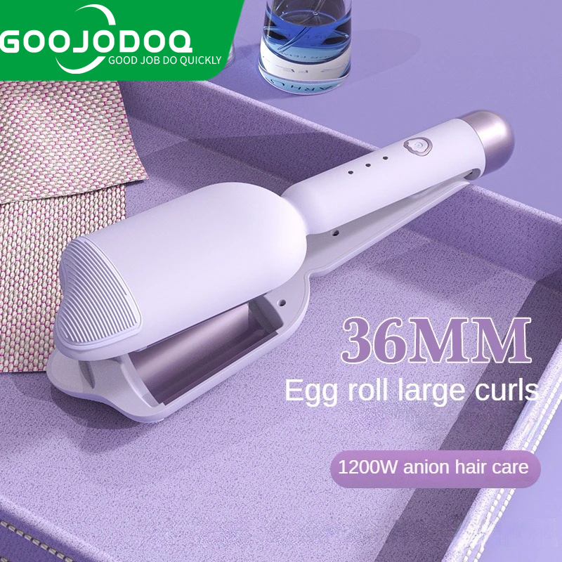 Goojodoq Hair Curler catokan Pelurus Rambut Ion Negatif Profesional Pengeriting Rambut 32mm Curly Rambut