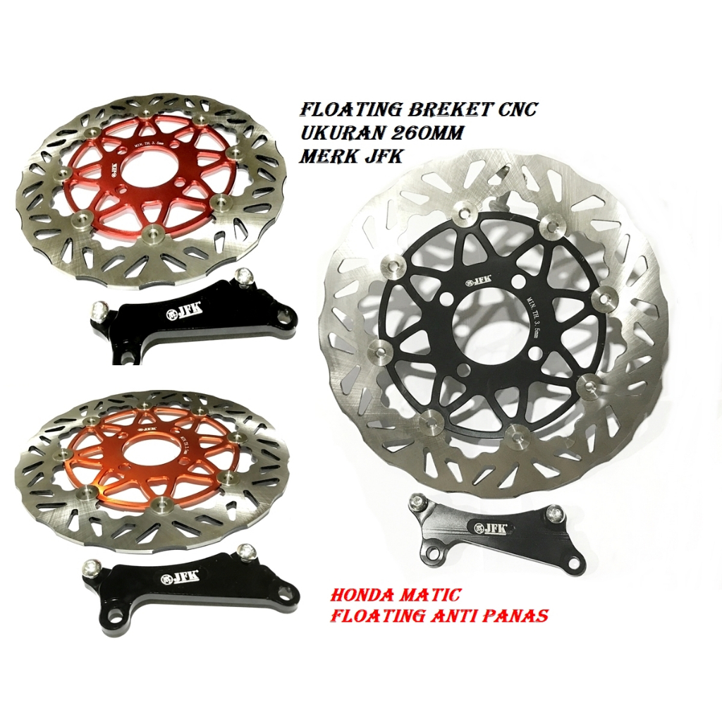 PIRINGAN DEPAN 260MM BEAT F1-SCOOPY-GENIO-VARIO 110 F1-VARIO TECNO 125-VARIO 125 ESP F1-VARIO 150 LAMA-BEAT INJEKSI-SPACY F1-BEAT ESP F1 NEW-BEAT POP-BEATSTREET-BEAT F1 NEW  DISK CAKRAM DEPAN MODEL DAYTONA UKURAN 260MM