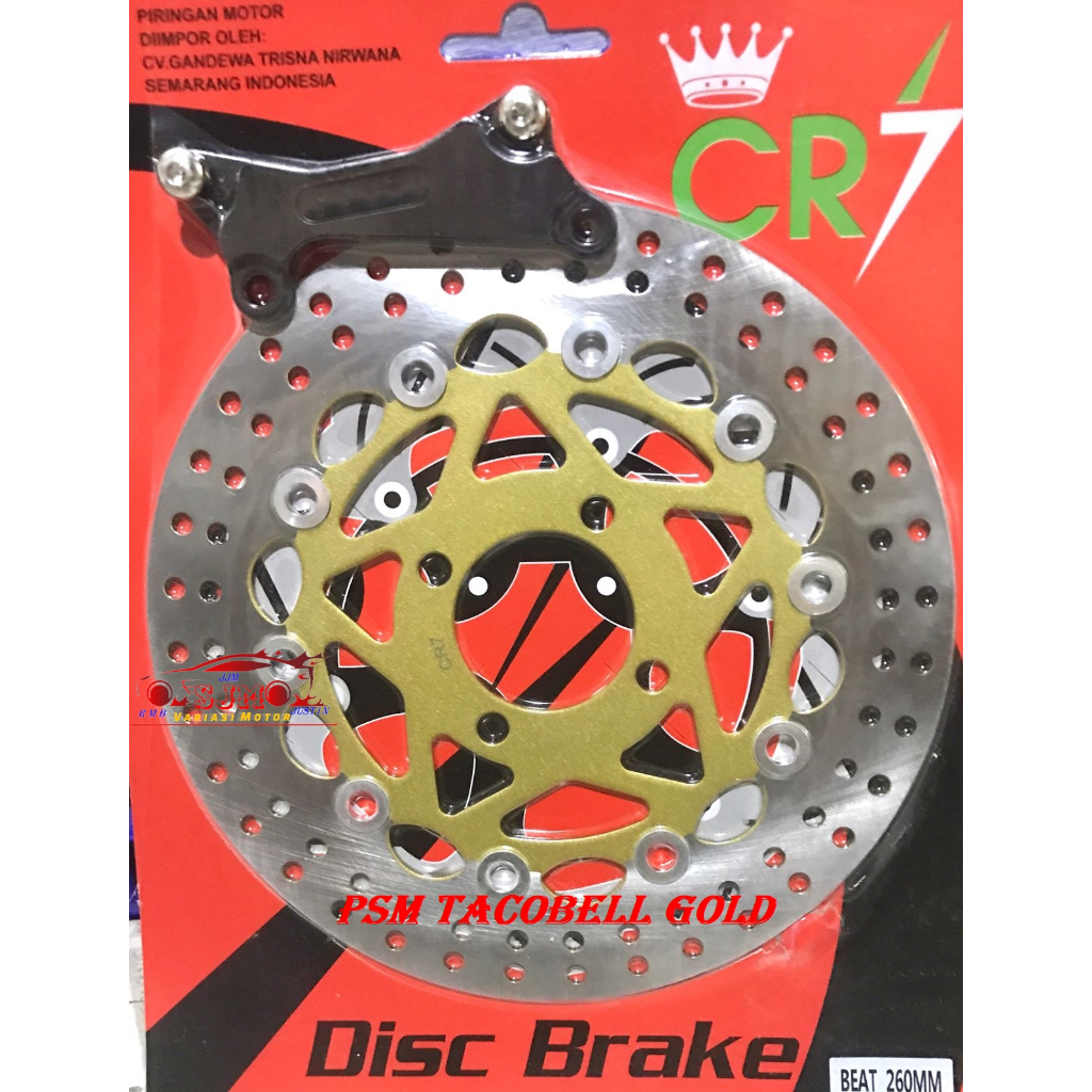 PIRINGAN DEPAN 260MM BEAT F1-SCOOPY-GENIO-VARIO 110 F1-VARIO TECNO 125-VARIO 125 ESP F1-VARIO 150 LAMA-BEAT INJEKSI-SPACY F1-BEAT ESP F1 NEW-BEAT POP-BEATSTREET-BEAT F1 NEW  DISK CAKRAM DEPAN MODEL DAYTONA UKURAN 260MM