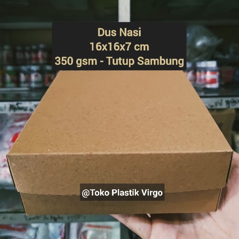 

Box / Kardus / Dus Kraft Coklat 16x16 cm - R6 Tutup Sambung