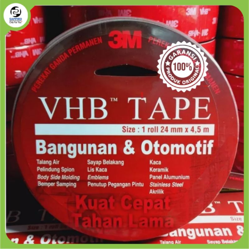 

Double Tape 3M VHB Automotive 12mm 24mm Doubletape Super Kuat dan Lengket