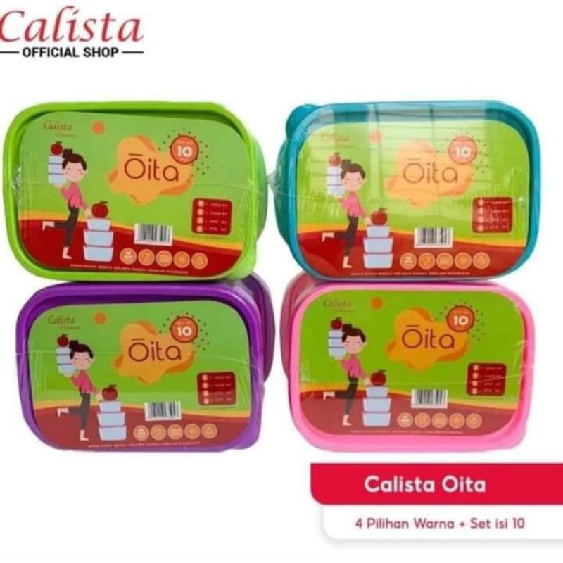 CALISTA OITA Toples Set isi 10pcs/Wadah makan isi 10pcs murah/Wadah makan set termurah/Wadah makan s