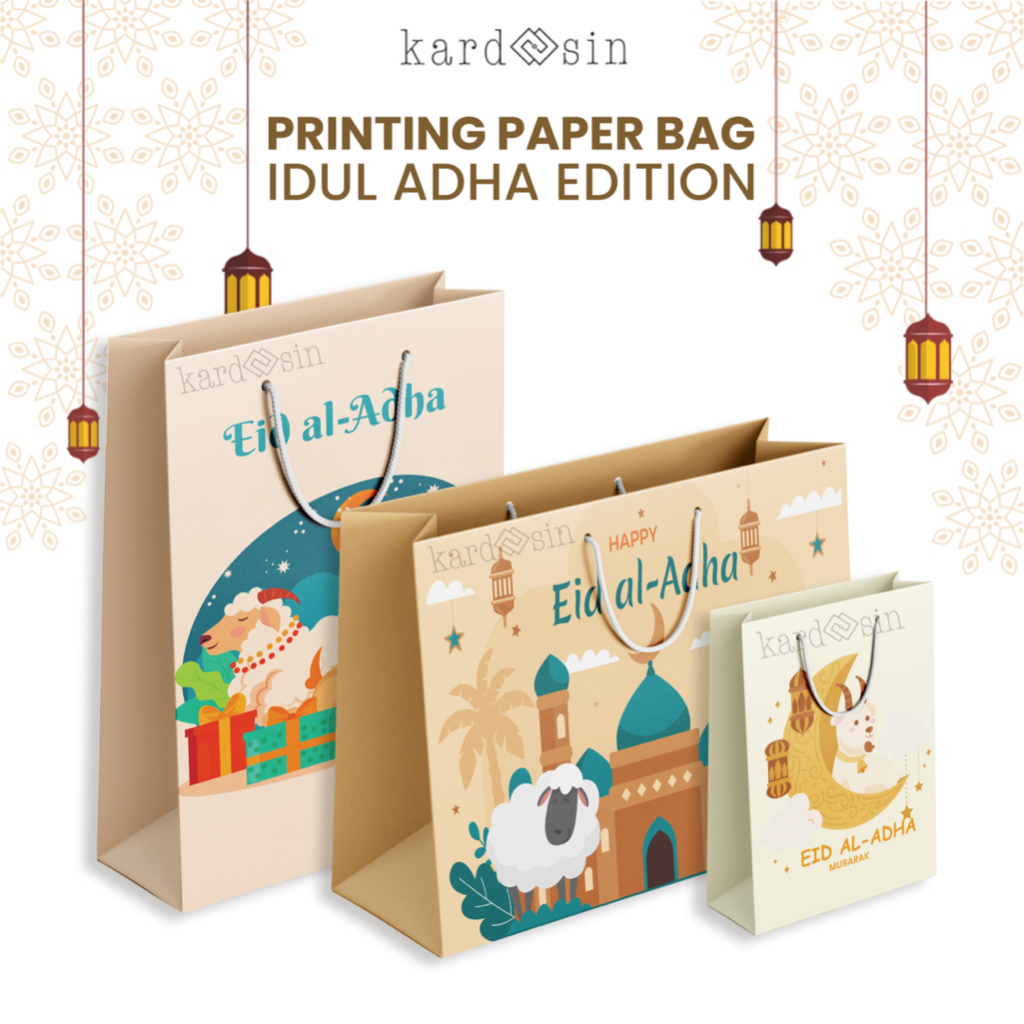 

IDUL ADHA PRINTING RAMADAN PAPER BAG PAPERBAG TAS KERTAS EID AL ADHA MUBARAK LEBARAN HAJI JINJING TALI PITA MOTIF KANTONG SOUVENIR KADO HAMPERS KUE ROTI BELANJA BAJU SABLON CUSTOM GIFT KOTAK KADO PITA SATIN MOTIF TOTEBAG AESTHETIC VINTAGE PINTEREST