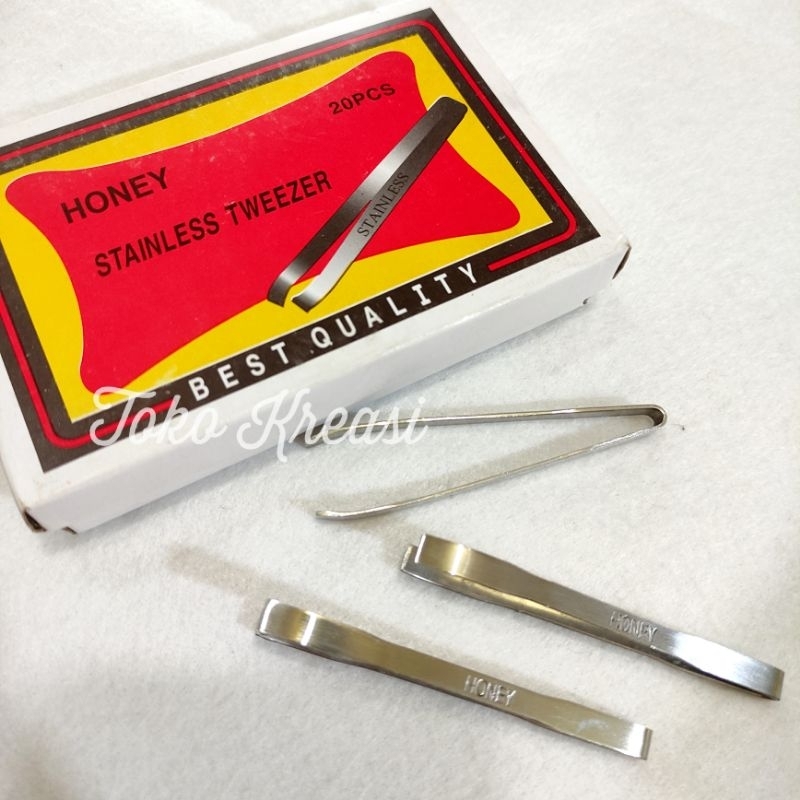 (Per Pcs) Pinset Polos - Stainless Tweezer - Pencabut bulu