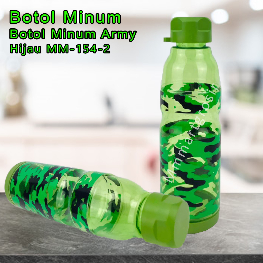 Botol Minum / Botol Plastik / Motif Army / 700ml / MM-154-2