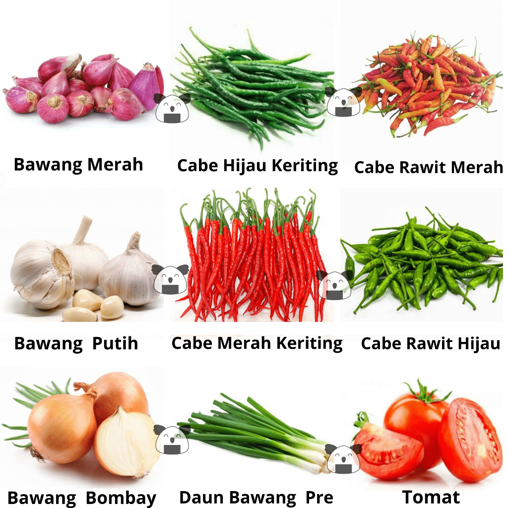 BUMBU DAPUR Fresh | Bawang Merah Putih Bombai | Cabai Rawit Keriting