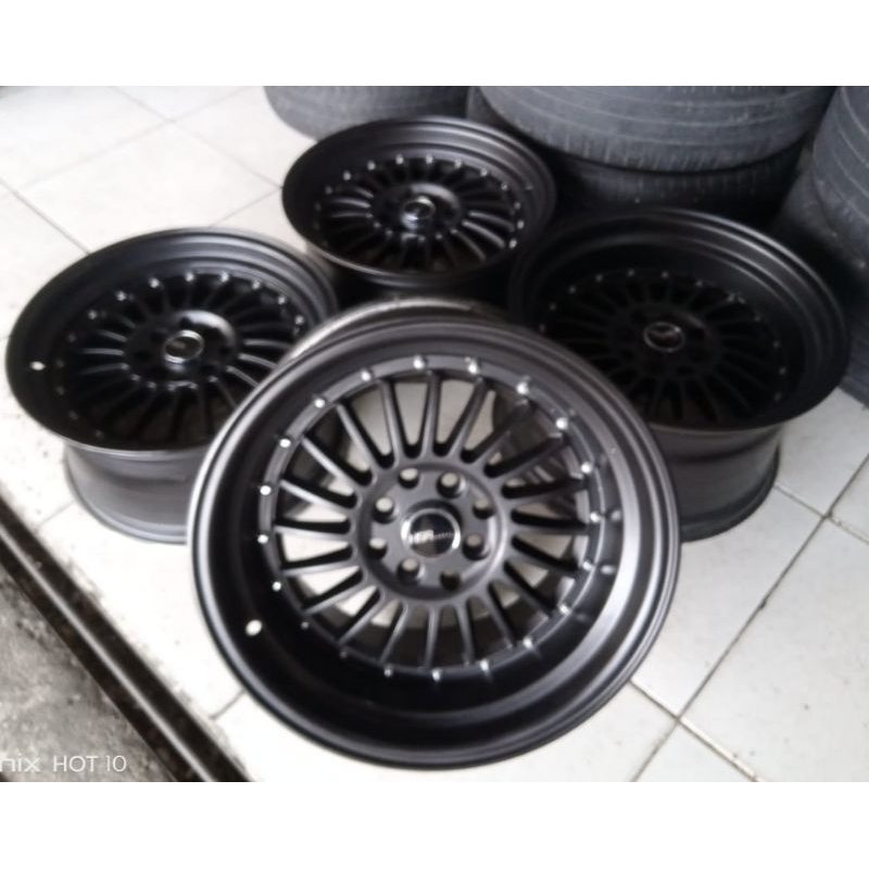Velg Mobil Second Celong Hsr Ring 16x8/9 Pcd 4x100/114 Black Buat Jazz Livina Avanza Xenia Vios Kija