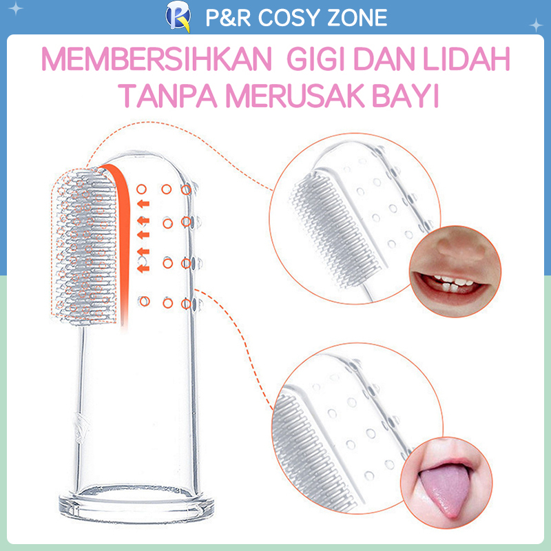 sikat gigi jari anak/sikat gigi belajar/sikat gigi training/sikat gigi anak1 tahun