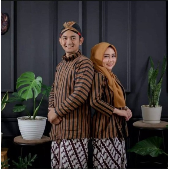 NEW  Baju Kebaya Kutubaru Lurik Tenun Katen Solo Jogja Pakaian Adat / Baju Lurik Halus Dewasa // Sur