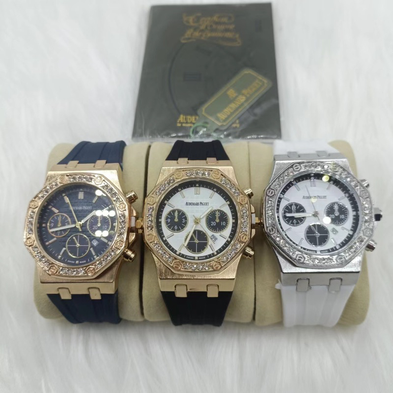 TERMURAH jam tangan AP rubber fAshion wanita pria FREE BOX