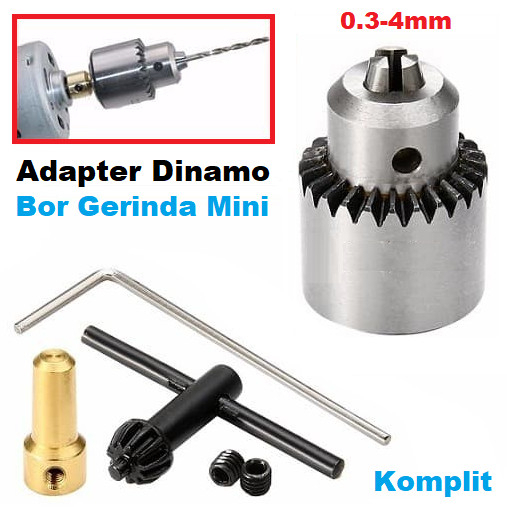 Adapter Dinamo Motor- Kepala Mata Bor/Gerinda Mini Grinder Drill Chuck