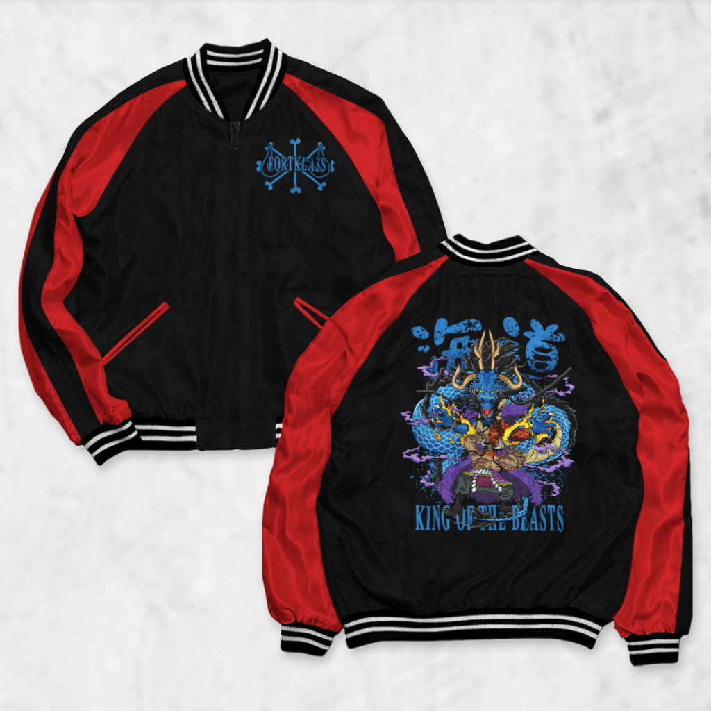 Fortglass Jaket Sukajan Motif KAIDOU Sablon Jaket Pria Wanita Distro Unisex Japan Premium Original