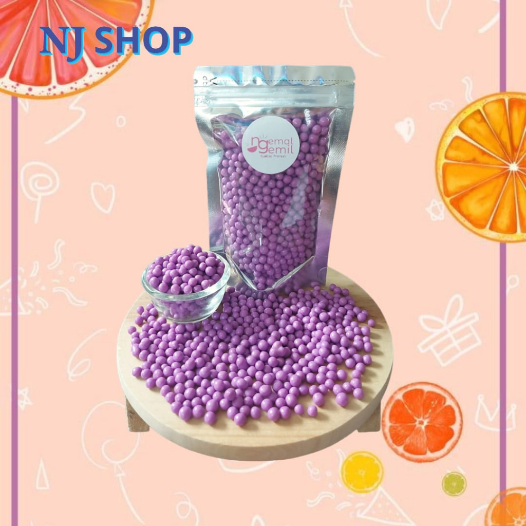 

[Coklat Original] - Pouch Chocoball Purple Sprinkle Bola Pink Topping Donut Kue Bolu Kualitas Premium