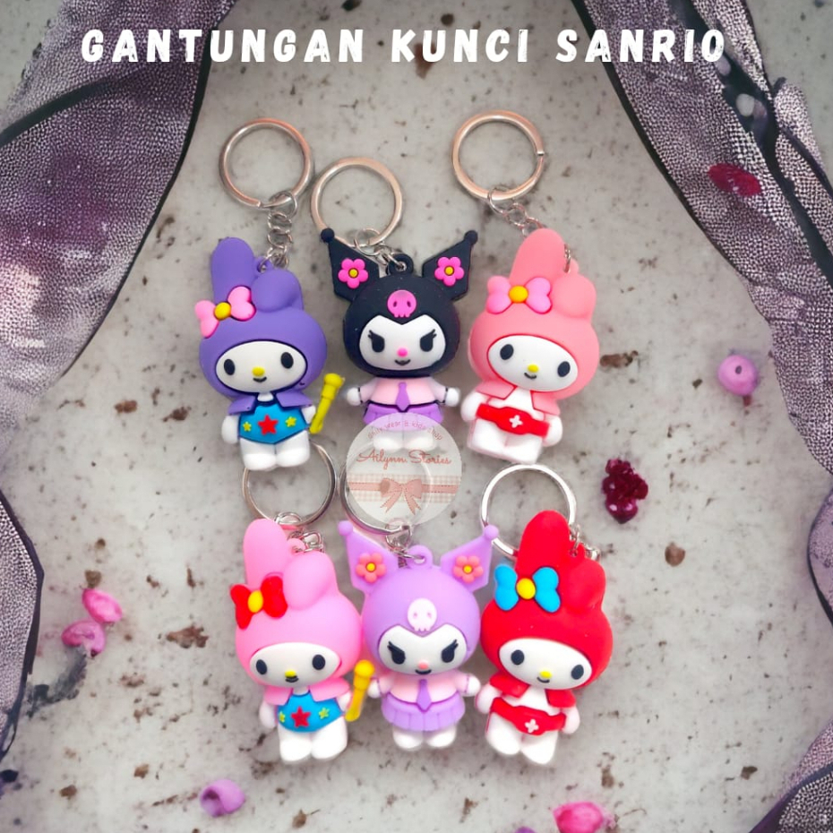 Gantungan Kunci Rubber PVC Sario / Key Chain My Melody